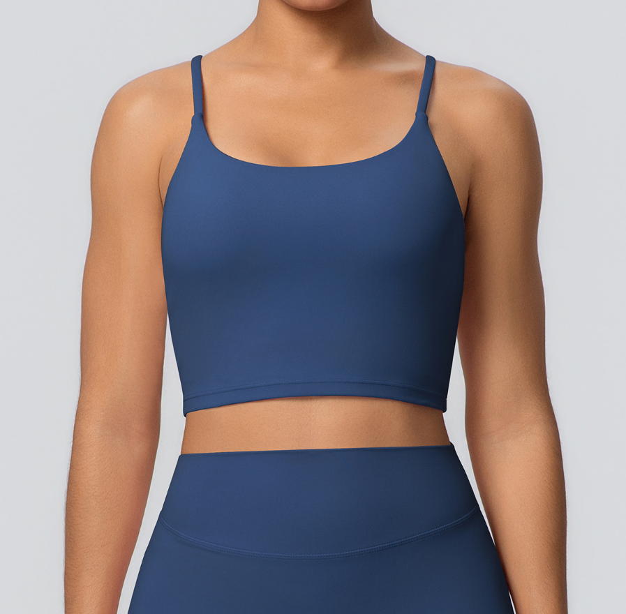 TCOMBX009 Thin Strap Square Neck Sports Yoga Cami Tank Top
