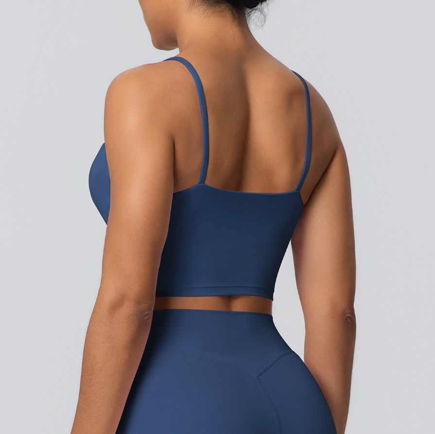TCOMBX009 Thin Strap Square Neck Sports Yoga Cami Tank Top