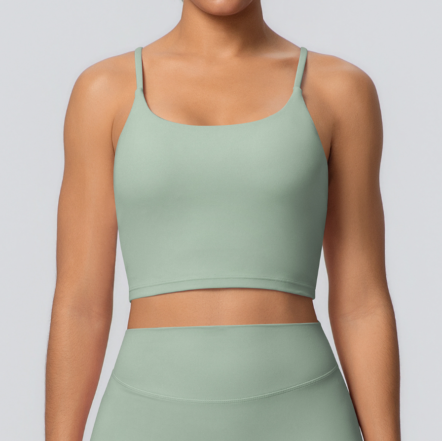 TCOMBX009 Thin Strap Square Neck Sports Yoga Cami Tank Top