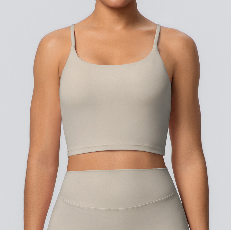 TCOMBX009 Thin Strap Square Neck Sports Yoga Cami Tank Top