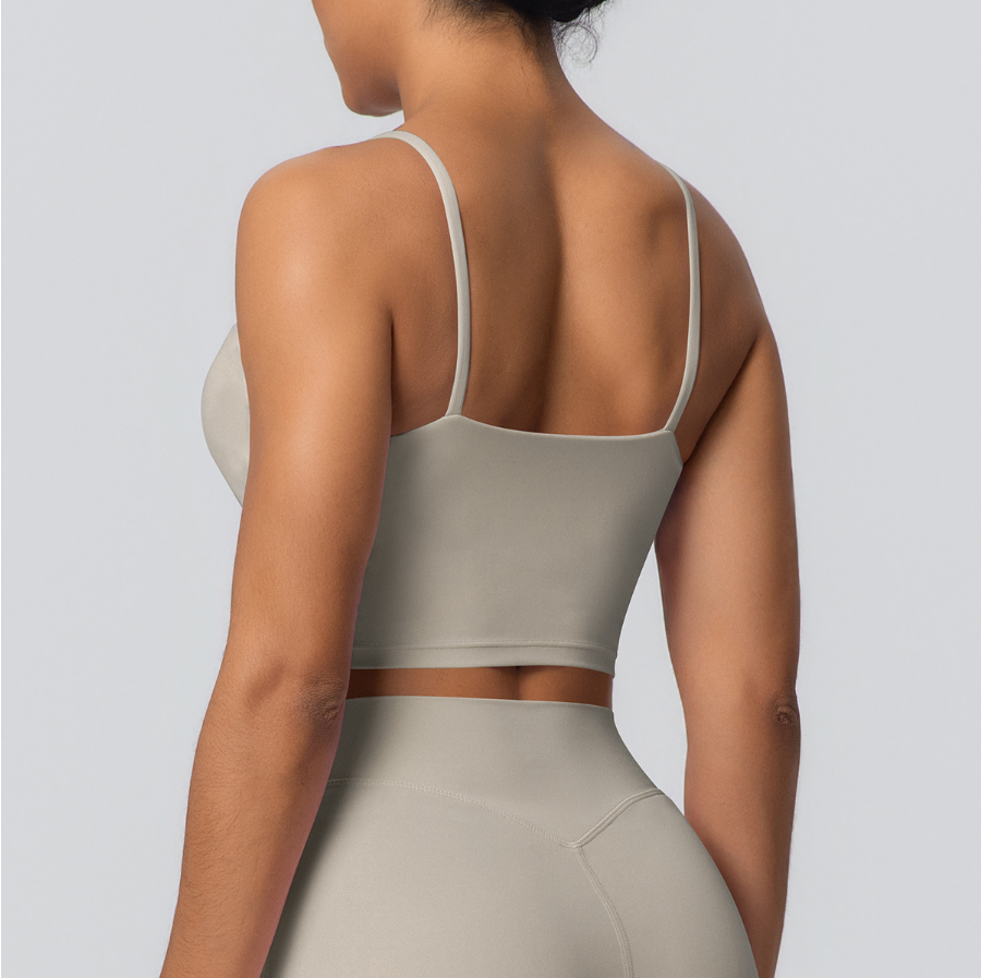 TCOMBX009 Thin Strap Square Neck Sports Yoga Cami Tank Top