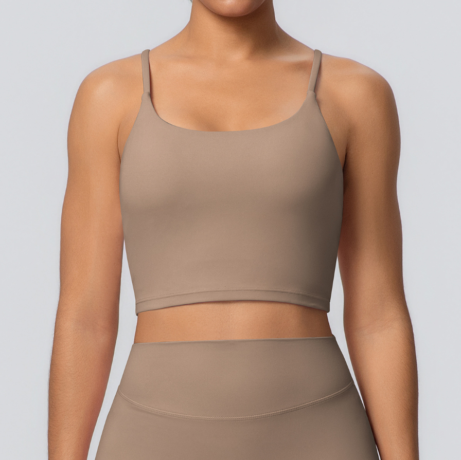 TCOMBX009 Thin Strap Square Neck Sports Yoga Cami Tank Top