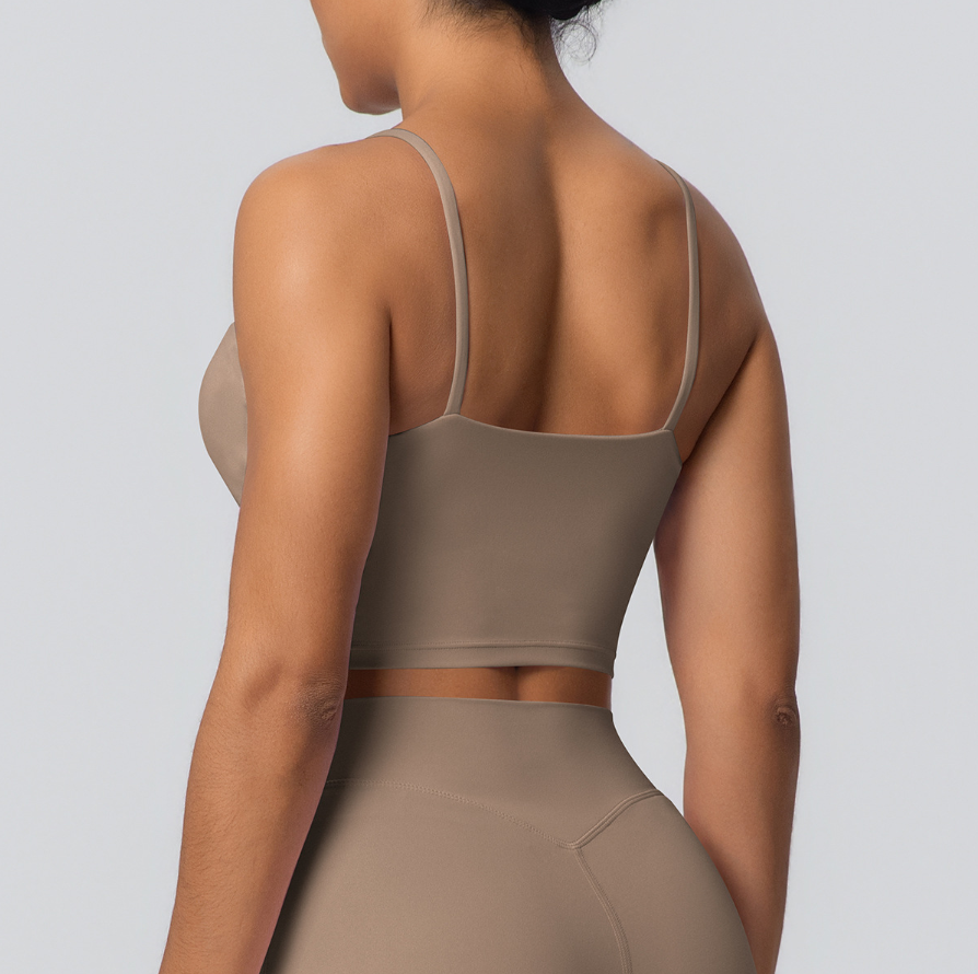 TCOMBX009 Thin Strap Square Neck Sports Yoga Cami Tank Top