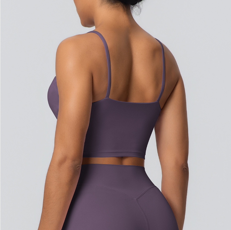 TCOMBX009 Thin Strap Square Neck Sports Yoga Cami Tank Top