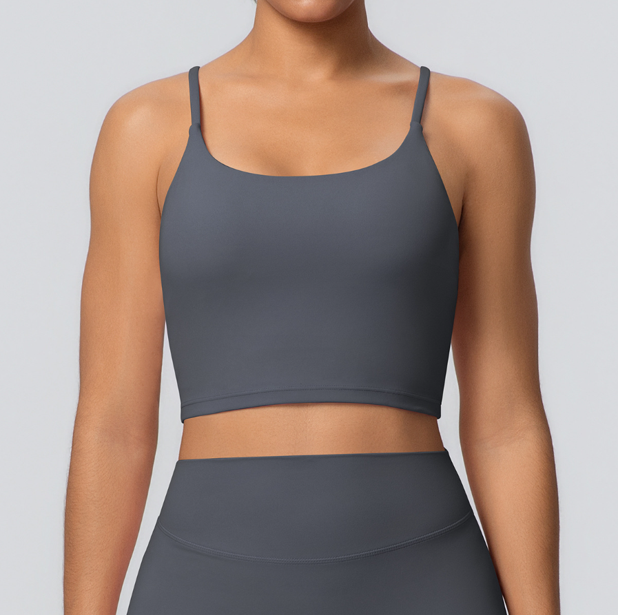 TCOMBX009 Thin Strap Square Neck Sports Yoga Cami Tank Top