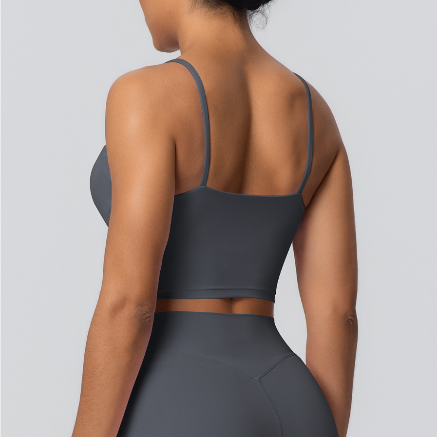 TCOMBX009 Thin Strap Square Neck Sports Yoga Cami Tank Top