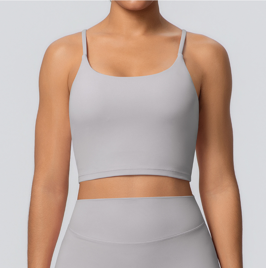 TCOMBX009 Thin Strap Square Neck Sports Yoga Cami Tank Top