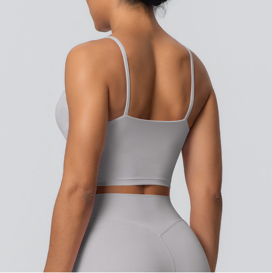 TCOMBX009 Thin Strap Square Neck Sports Yoga Cami Tank Top