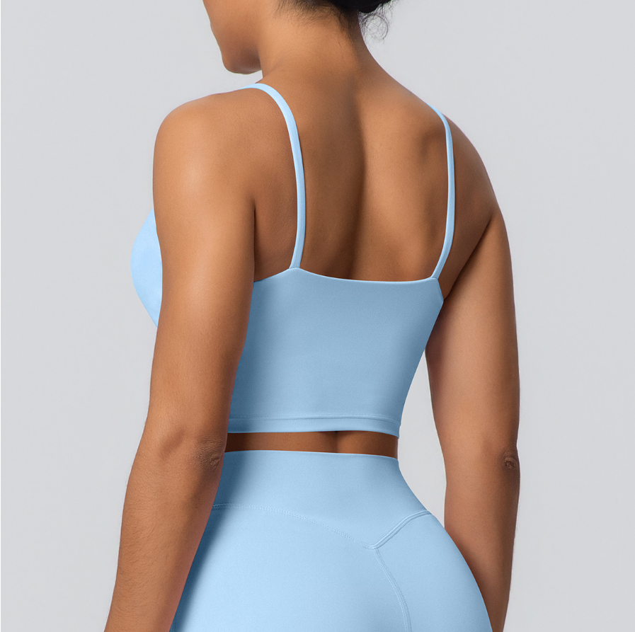 TCOMBX009 Thin Strap Square Neck Sports Yoga Cami Tank Top