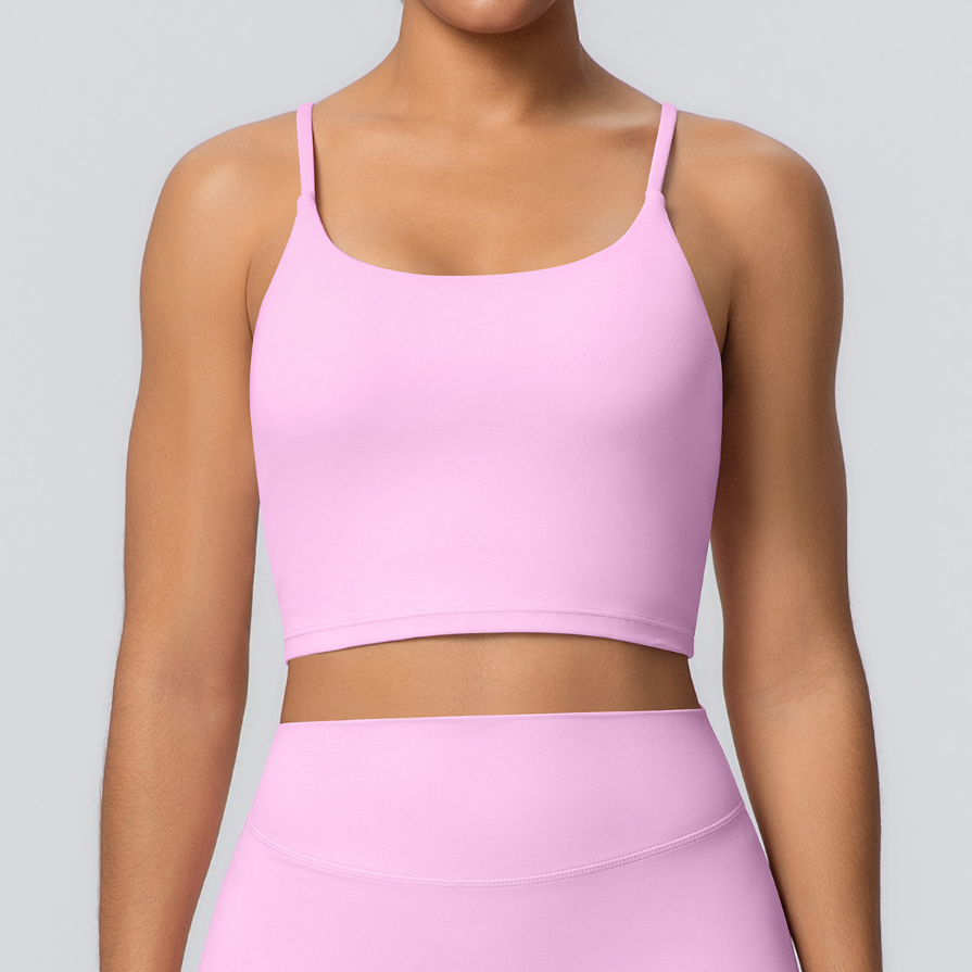 TCOMBX009 Thin Strap Square Neck Sports Yoga Cami Tank Top
