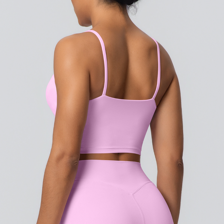TCOMBX009 Thin Strap Square Neck Sports Yoga Cami Tank Top