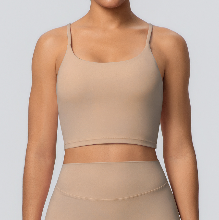 TCOMBX009 Thin Strap Square Neck Sports Yoga Cami Tank Top