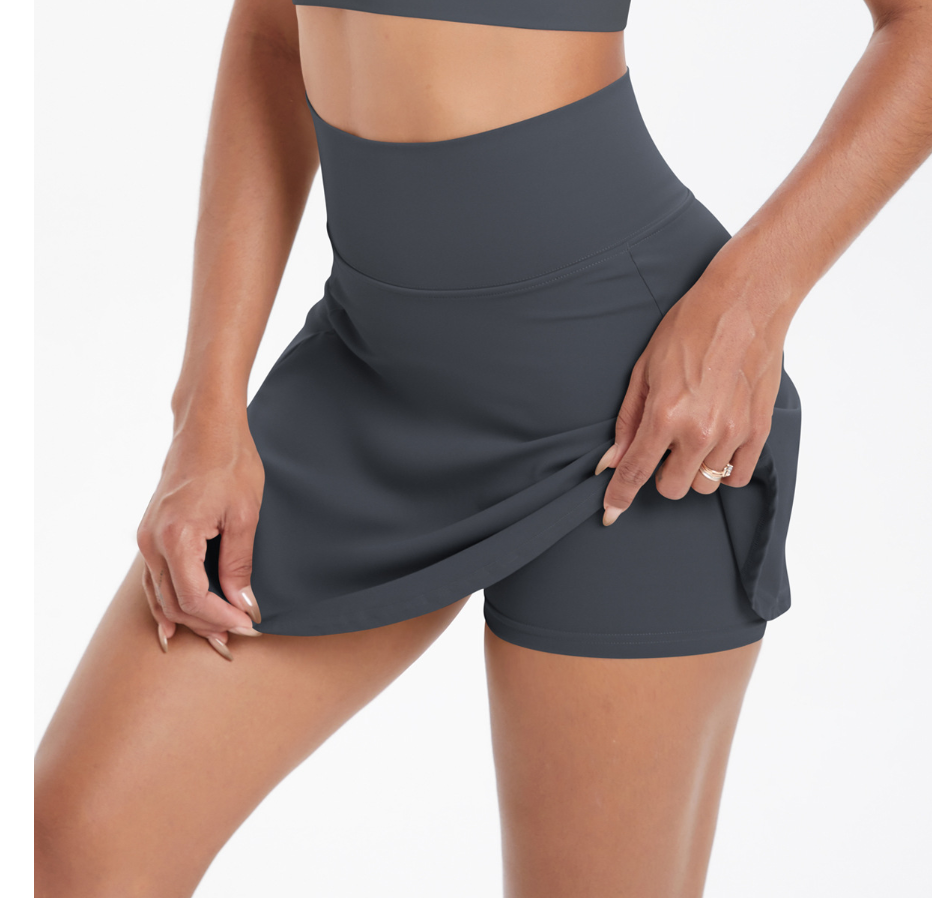 TCOMDQ002 High Waist Split Tennis Skirt