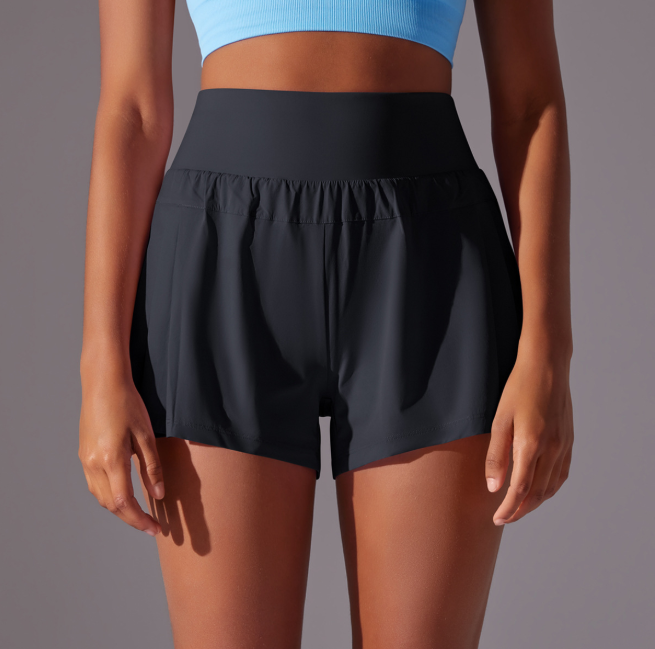 TCOMDK002 High Waist 2‑in‑1 Liner Workout Running Yoga Shorts