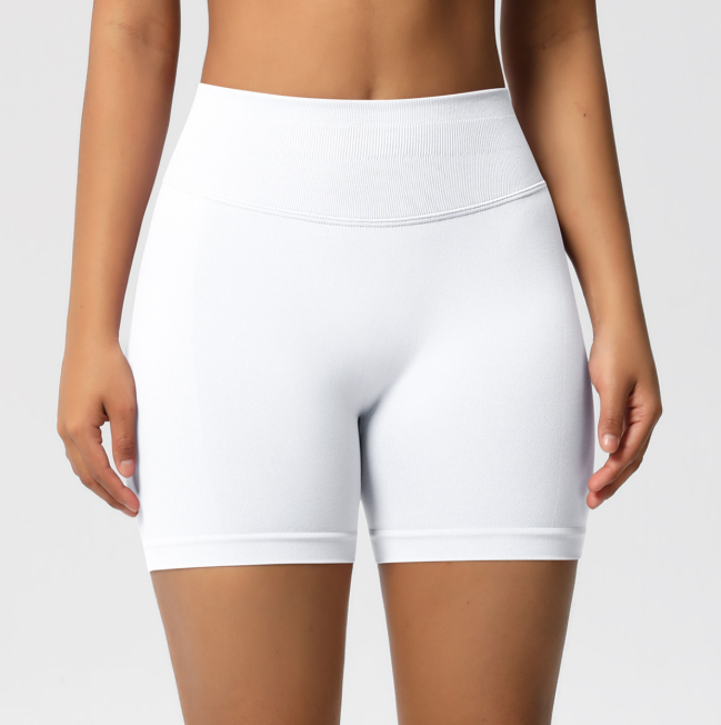 TCOMDK003 High‑Waist Seamless Scrunch Butt Yoga Biker Shorts