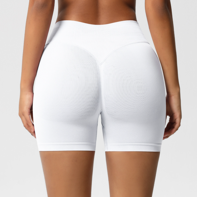 TCOMDK003 High‑Waist Seamless Scrunch Butt Yoga Biker Shorts