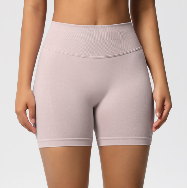 TCOMDK003 High‑Waist Seamless Scrunch Butt Yoga Biker Shorts