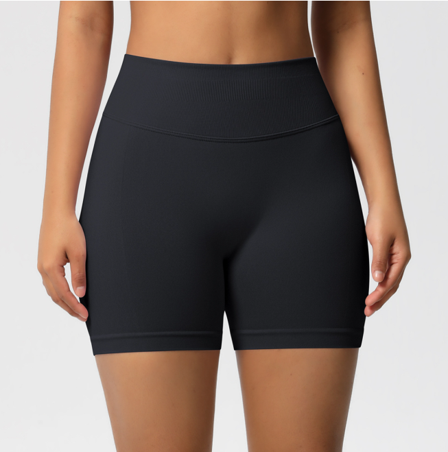 TCOMDK003 High‑Waist Seamless Scrunch Butt Yoga Biker Shorts