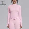 Pink Fitted Jacket with Logo