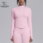 Pink Fitted Jacket with Logo