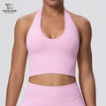 Pink Halter Tank with Logo