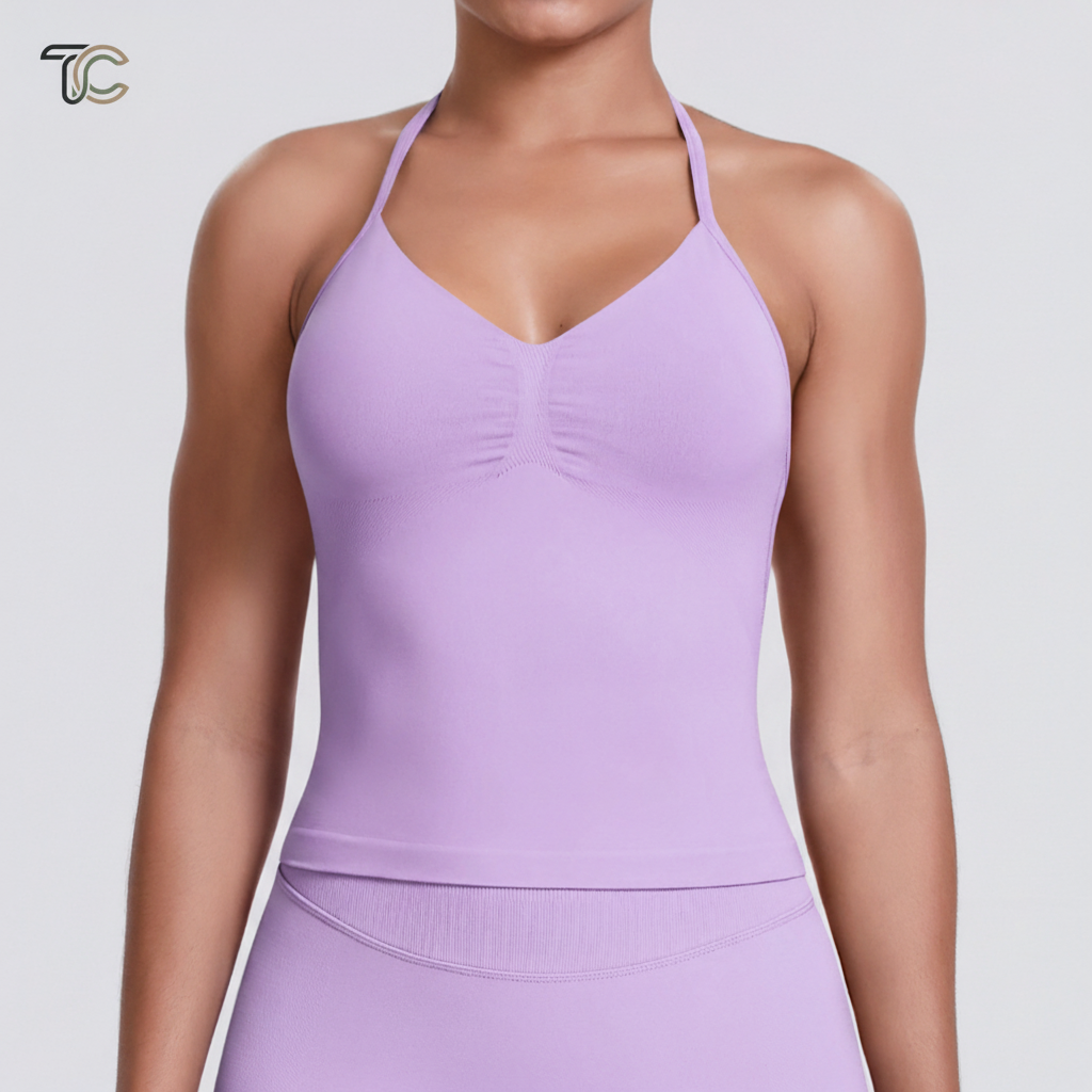 Purple Halter Tank with Logo