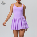 Purple Sports Dress with Logo