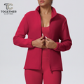 Red Fleece Jacket with Logo